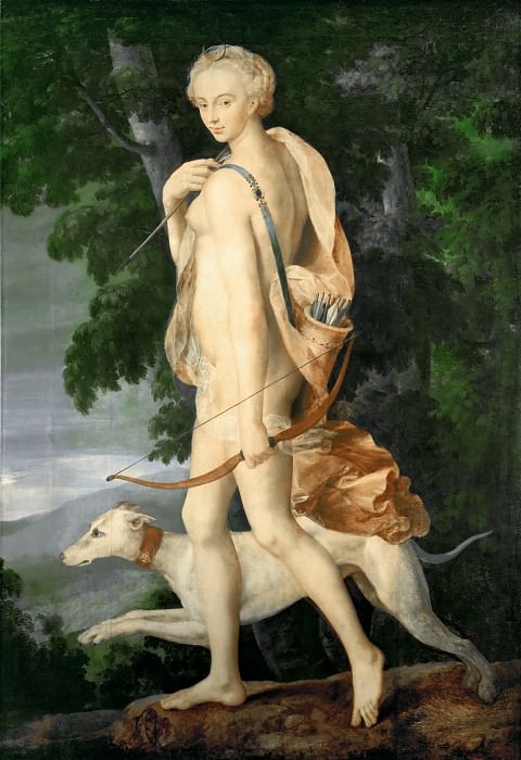 School of Fontainebleau, attributed to Luca Penni (c. 1500-1557) -- Diana the Huntress. Part 5 Louvre