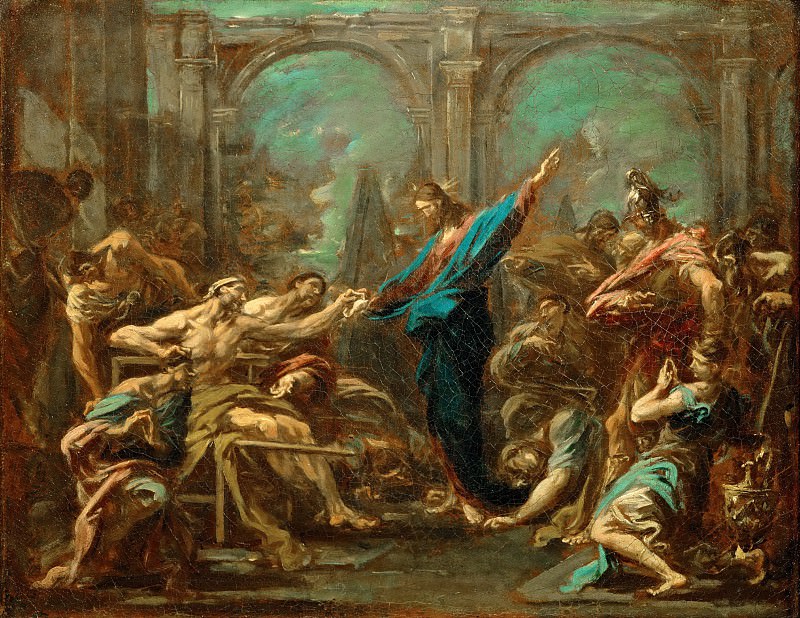 Маньяско, Алессандро (прозв Лиссандрино) (Генуя 1667-1749) -- Исцеление паралитика. часть 5 Лувр
