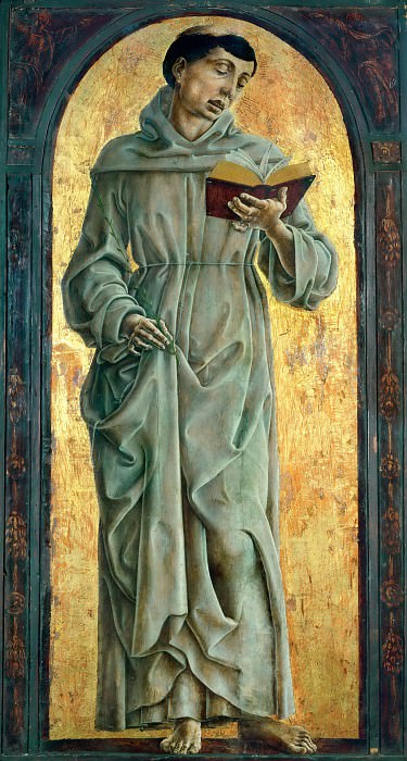 Cosmè Tura -- Saint Anthony of Padua, Reading. Part 5 Louvre