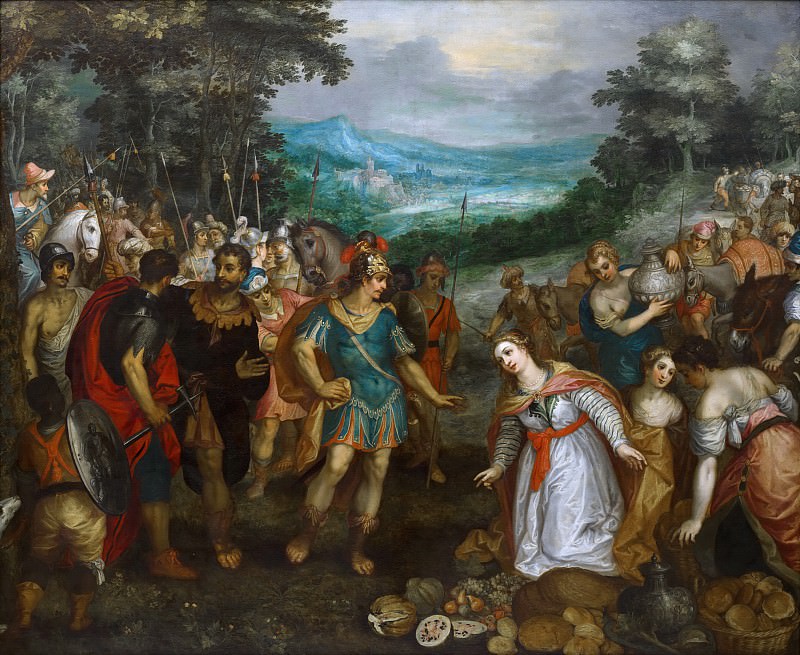 Hans Rottenhammer (attributed to) - The Encounter of David and Abigail. Mauritshuis
