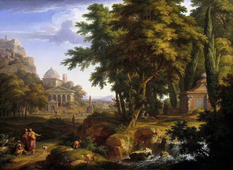 Хейсум, Ян ван - Аркадский пейзаж со святыми Петром и Иоанном, излечивающими хромого. Маурицхёйс