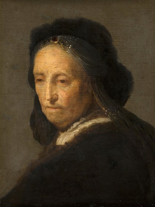 Rembrandt van Rijn (after) - Study of an Old Woman. Mauritshuis