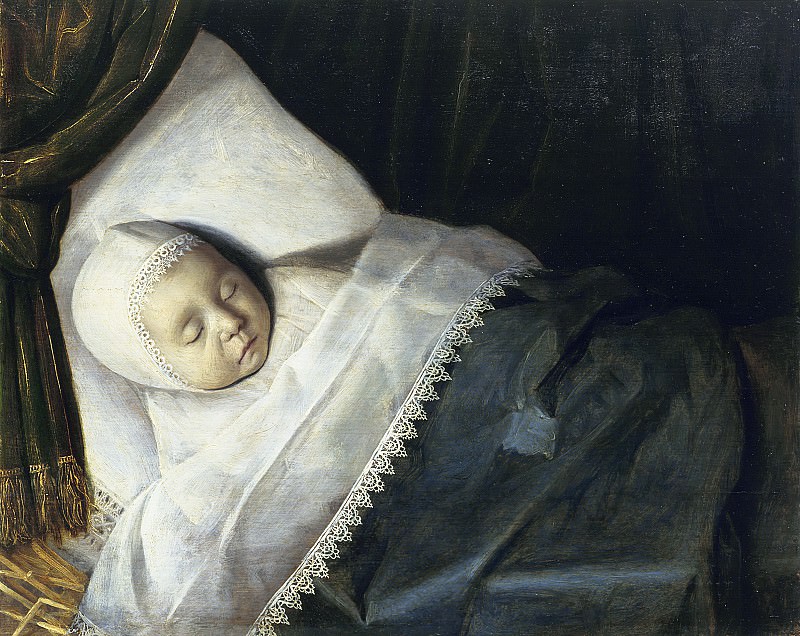 Anonymous (Northern Netherlands) - A Child of the Honigh Family on its Deathbed. Mauritshuis