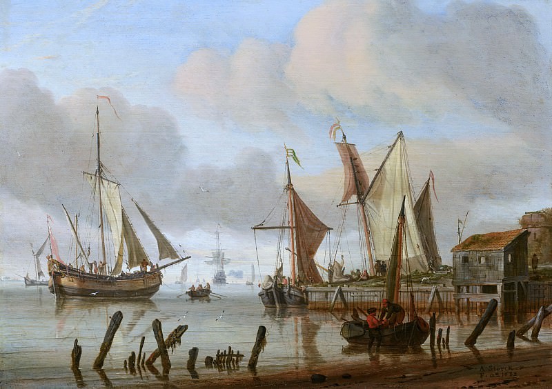 Abraham Storck - Boats at a Mooring Place. Mauritshuis