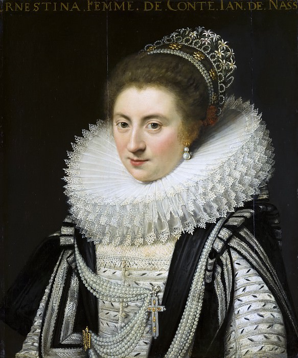 Jan Anthonisz van Ravesteyn - Portrait of Ernestine Yolande (1594-1663), Princess of Ligne. Mauritshuis