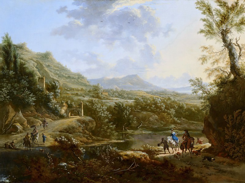 Frederik de Moucheron, Johannes Lingelbach - Italian Landscape. Mauritshuis