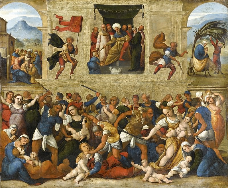 Lodovico Mazzolino - Massacre of the Innocents. Mauritshuis