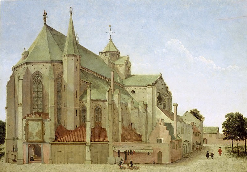 Pieter Saenredam - The Mariaplaats with the Mariakerk in Utrecht. Mauritshuis
