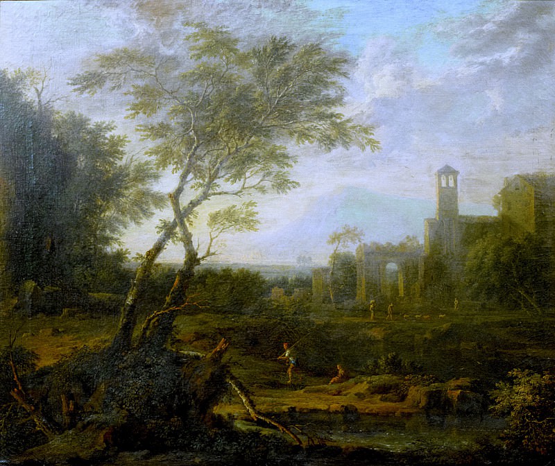 Jan van Huysum - Italian Landscape. Mauritshuis