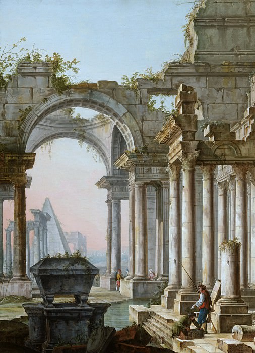 Pietro Bellotti - Capriccio with Ruins. Mauritshuis