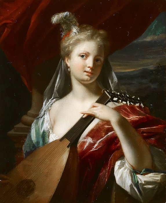 Philip van Dijk - Woman Playing the Lute. Mauritshuis