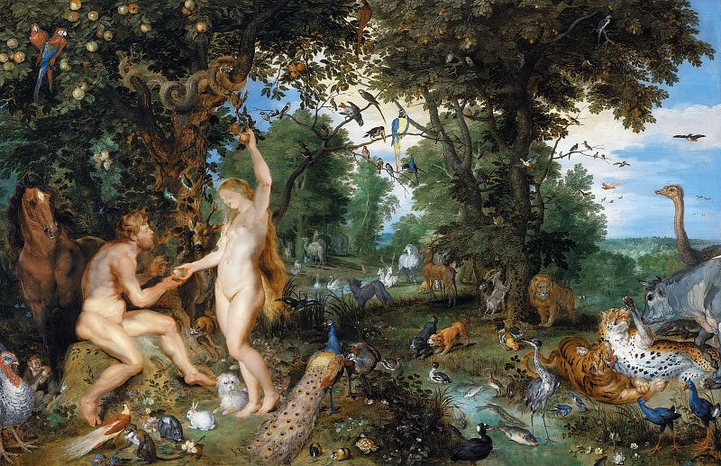 Jan Brueghel the Elder, Peter Paul Rubens - The Garden of Eden with the Fall of Man. Mauritshuis