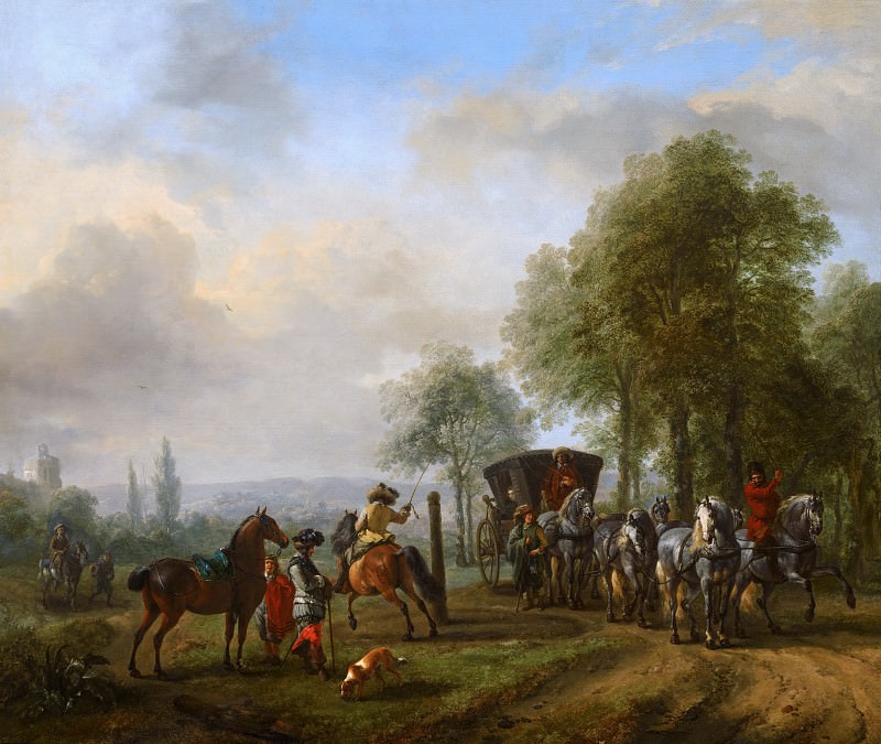 Philips Wouwerman - The Riding School. Mauritshuis