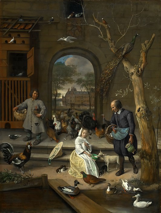 Jan Steen - Portrait of Jacoba Maria van Wassenaer (1654-1683), known as ’The Poultry Yard’. Mauritshuis