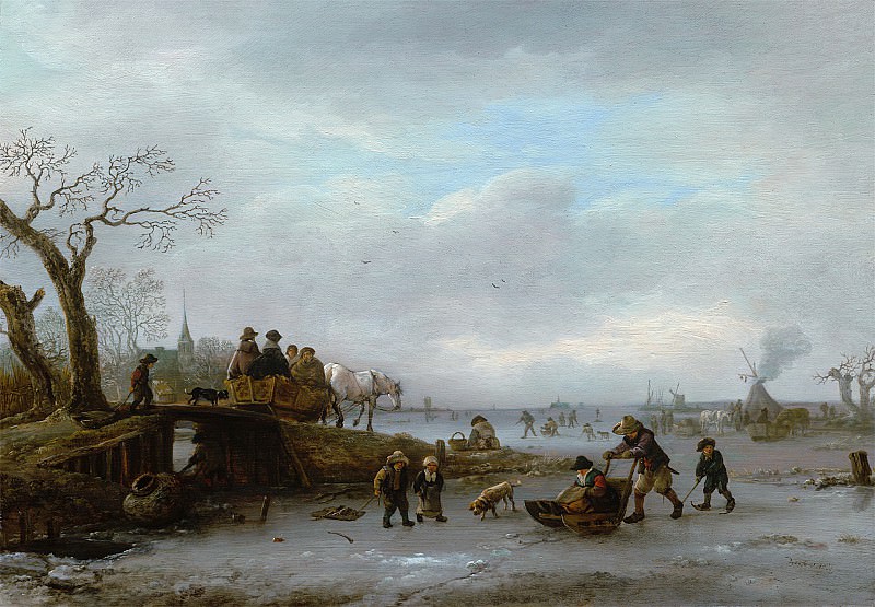 Isack van Ostade - Ice Scene. Mauritshuis