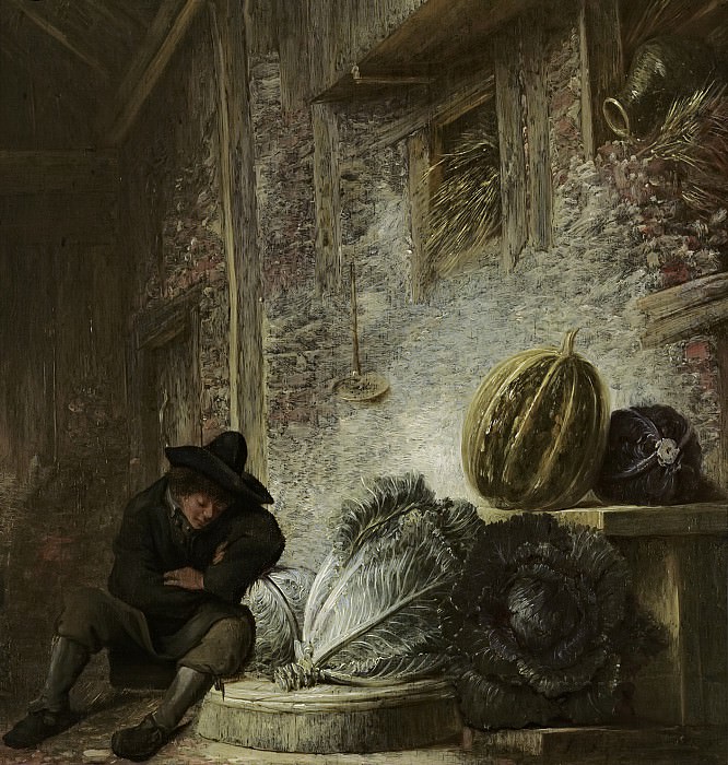Frans Ryckhals - Boy Sleeping in a Shed. Mauritshuis