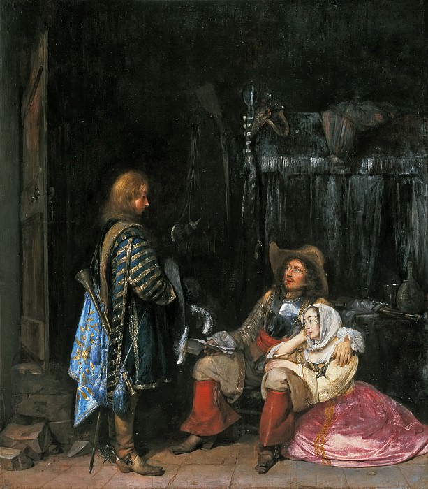 Gerard ter Borch - The Messenger, known as ’Unwelcome News’. Mauritshuis