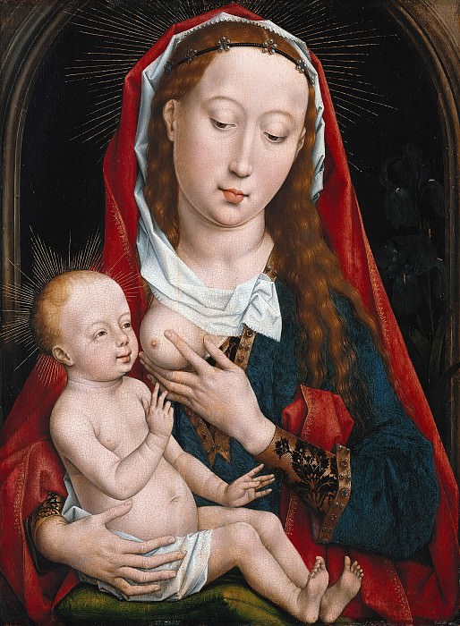 Rogier van der Weyden (workshop) - Maria with the child. Part 4