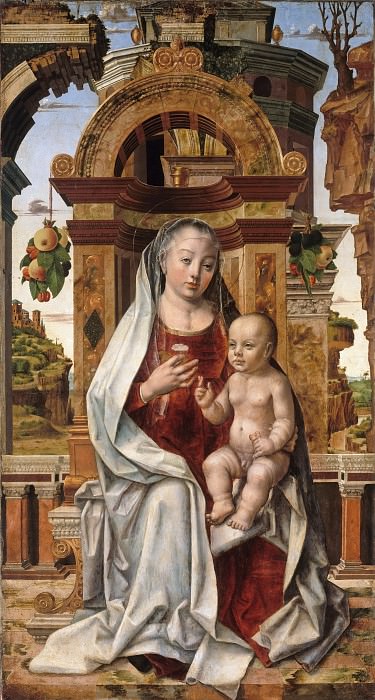 Pedro Berruguete (c.1450-1504) - Maria with the child. Part 4