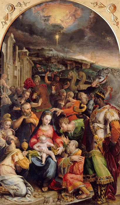 Prospero Fontana (1512-1597) - The Adoration of the Magi. Part 4