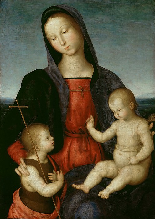 Мадонна с Младенцем, благословляющим маленького Иоанна Крестителя (Мадонна Диоталеви). Рафаэль Санти