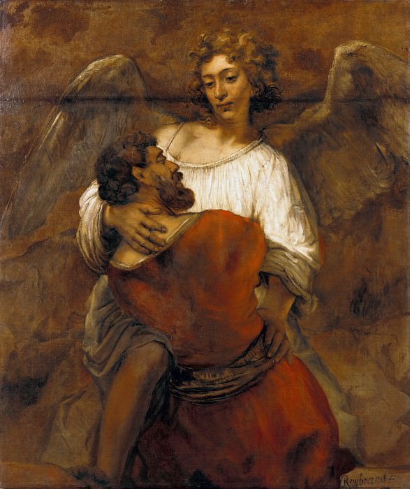 Rembrandt (1606-1669) - Wrestling with the Angel. Part 4