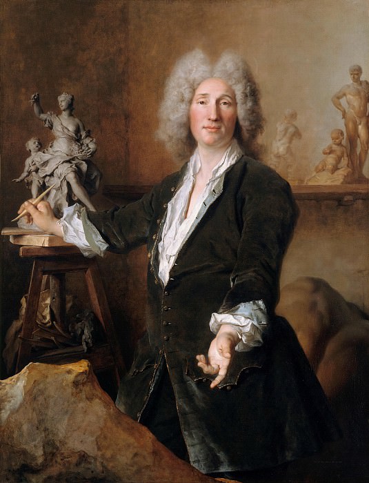 Nicolas de Largilliere (1656-1746) - The sculptor Nicolas Coustou in his studio. Part 4