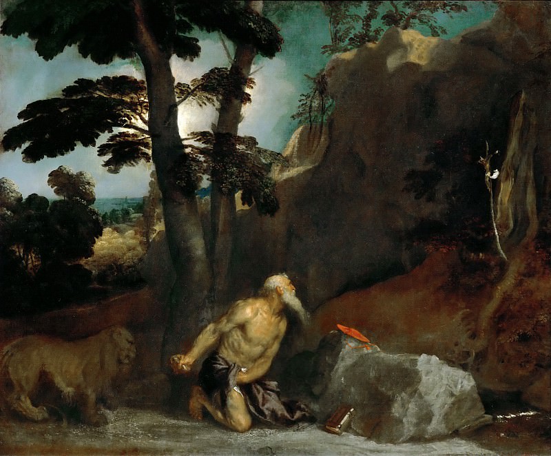 Saint Jerome Penitent. Titian (Tiziano Vecellio)