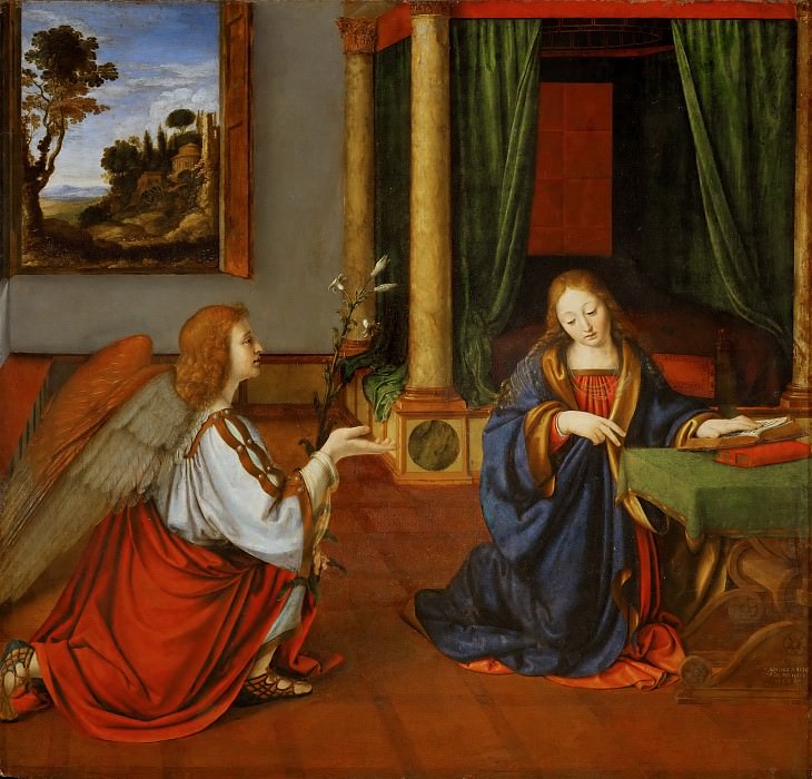 Соларио, Андреа (ок1460 Милан - 1525 Павия) -- Благовещение. часть 4 Лувр