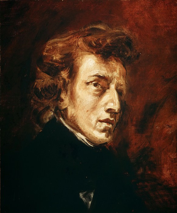 Делакруа, Эжен (1798 Шарантон-Сен-Морис - 1863 Париж) -- Портрет Фредерика Шопена. часть 4 Лувр