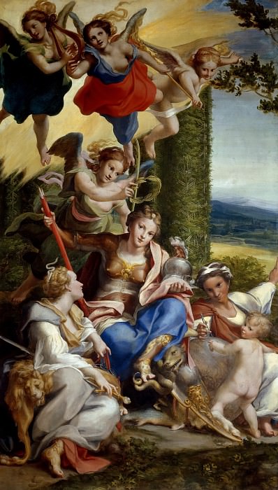 Correggio -- Allegory of Virtue. Part 4 Louvre