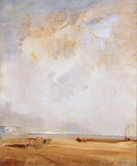 Richard Parkes Bonington (1802-1828) -- View of Normandy Beach. Part 4 Louvre