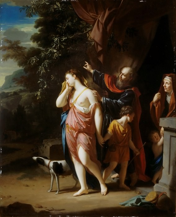 Philip van Dijk -- Abraham expels Hagar and Ishmael. Part 4 Louvre