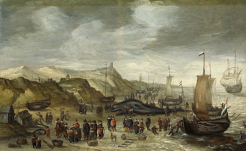 Ханс Саверей (I) -- Кашалот, выбросившийся на берег у Нордвейка 28 декабря 1614 года, 1614-1626. Рейксмузеум: часть 3