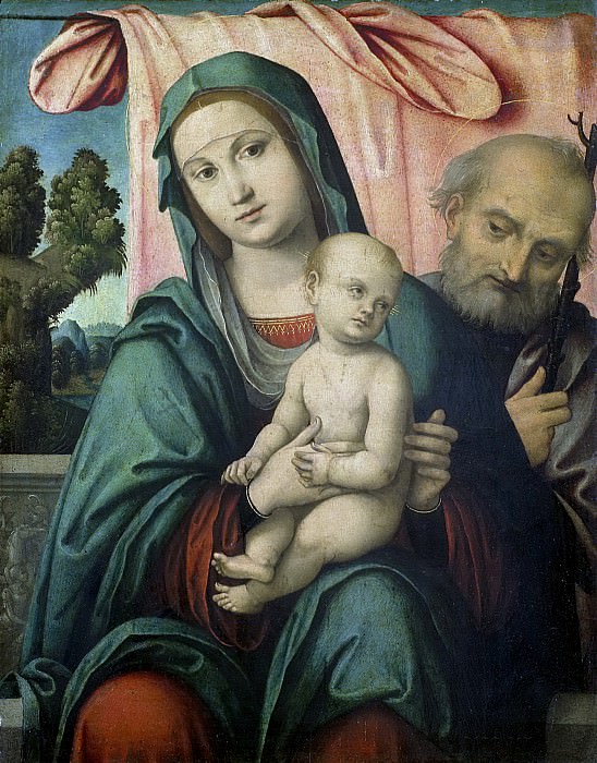 Лоренцо Коста -- Святое Семейство, 1490-1510. Рейксмузеум: часть 3