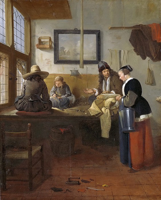 Квиринг Герритс ван Брекеленкам -- Рабочее место портного, 1661. Рейксмузеум: часть 3