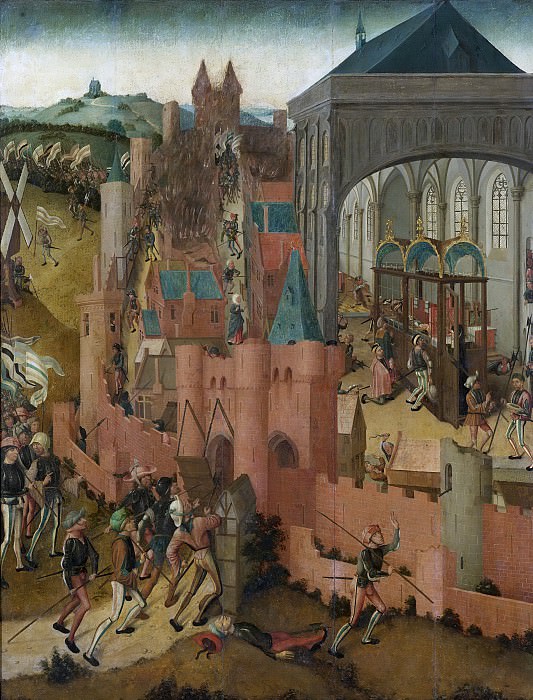 Meester van Rhenen -- De verovering van Rhenen door Jan II van Kleef in 1499, 1499-1525. Rijksmuseum: part 3