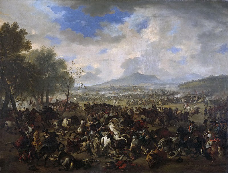 Huchtenburg, Jan van -- De slag bij Ramillies tussen de Fransen en de Geallieerden, 23 mei 1706, 1706-1710. Rijksmuseum: part 3