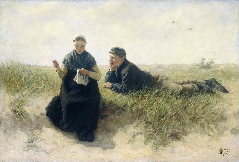 Artz, David Adolph Constant -- Jongen en meisje in het duin., 1870-1890. Rijksmuseum: part 3