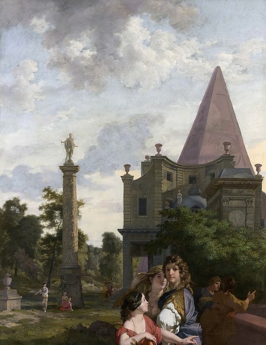 Лайрессе, Герард де -- Итальянский пейзаж с тремя женщинами на переднем плане, 1687. Рейксмузеум: часть 3