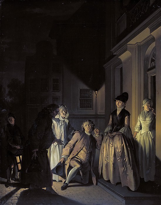 Бейс, Якоб -- Сцена из спектакля -Лубберт Луббертзе- М. ван Бреды, 1761. Рейксмузеум: часть 3