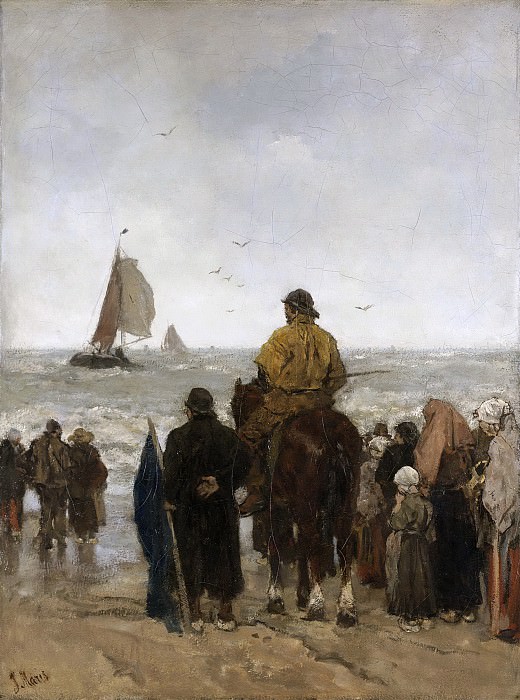 Maris, Jacob -- Aankomst der boten, 1884. Rijksmuseum: part 3