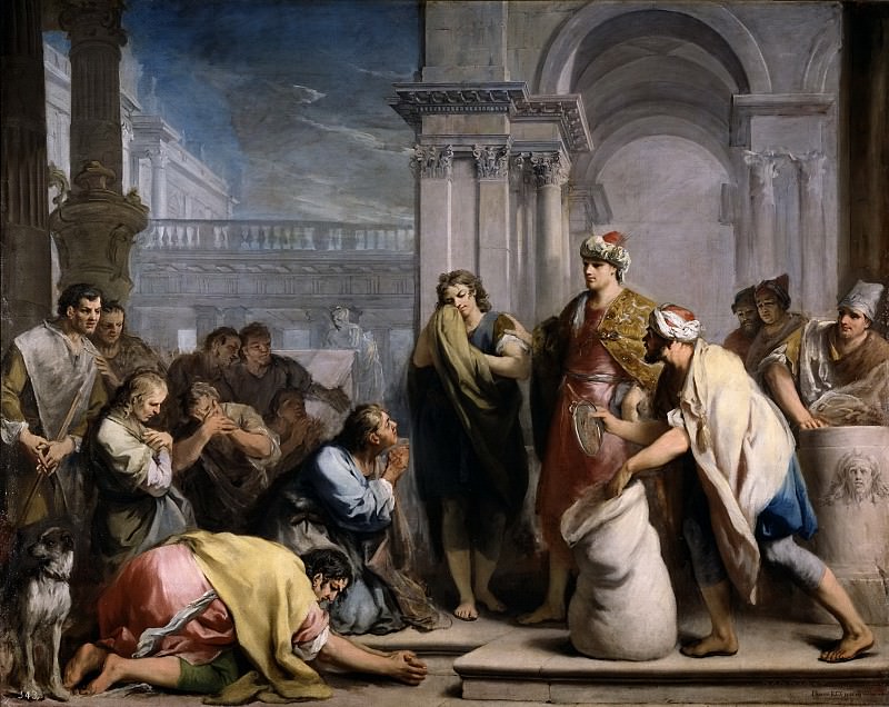 Amigoni, Jacopo -- La copa en el saco de Benjamín. Part 3 Prado Museum