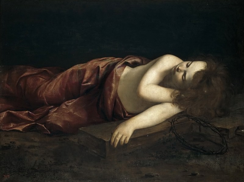 Gentileschi, Orazio Lomi de (Atribuido a) -- El Niño Jesús dormido sobre la Cruz. Part 3 Prado Museum