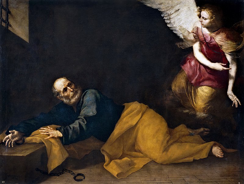 Ribera, José de -- San Pedro, libertado por un ángel. Part 3 Prado Museum