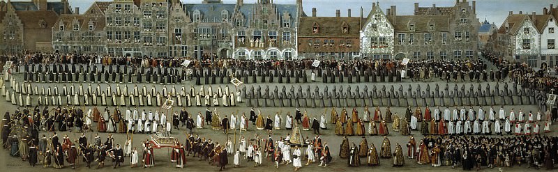 Alsloot, Denis van -- Fiestas del Ommeganck o Papagayo, en Bruselas: procesión de Nuestra Señora de Sablón. Part 3 Prado Museum