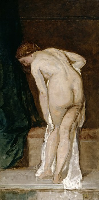 Rosales Gallinas, Eduardo -- Desnudo femenino, o Al salir del baño.
