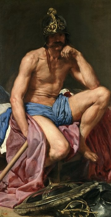 Velázquez, Diego Rodríguez de Silva y -- El dios Marte. Part 3 Prado Museum