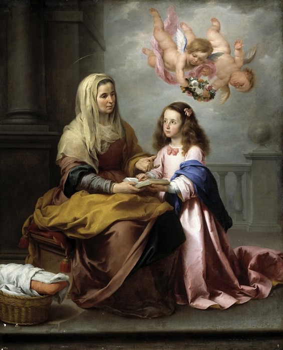 Murillo, Bartolomé Esteban -- Santa Ana y la Virgen. Part 3 Prado Museum
