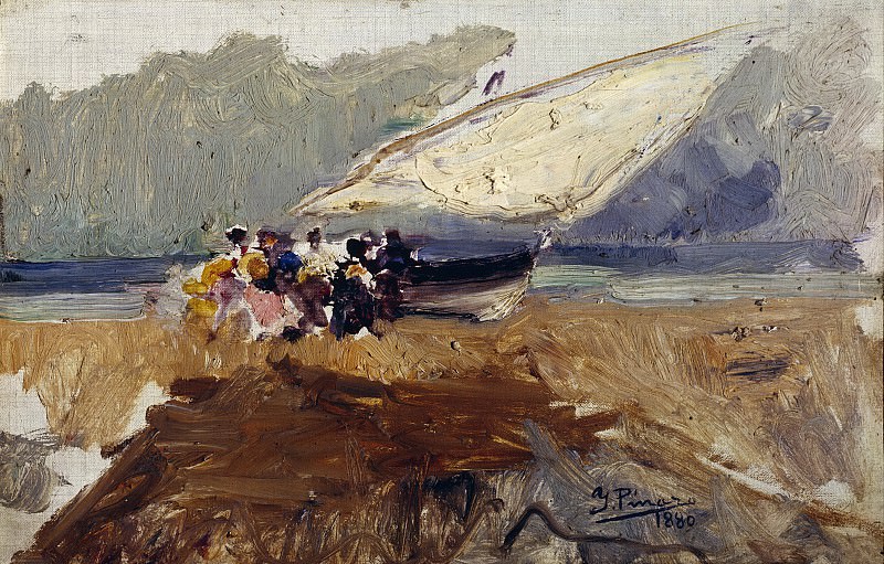 Pinazo Camarlench, Ignacio -- Barca en la playa de Cabañas (Valencia). Part 3 Prado Museum